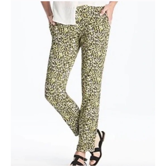 J Crew Cafe Capris Abstract Leopard Print NWT Size 6 - Picture 1 of 4